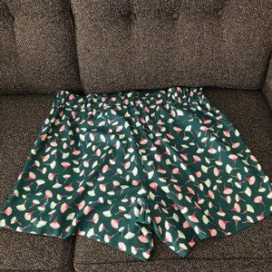Eloquii Green Elastic Waist Shorts Size 20